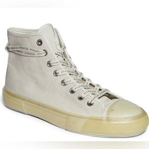 ALL SAINTS Jaxon White Canvas High Tops SIZE 39 Women’s size 9